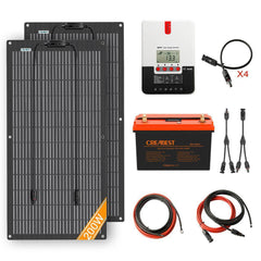 Solaranlage 200W Flexibel mit Batterie Wohnmobil & Wohnwagen