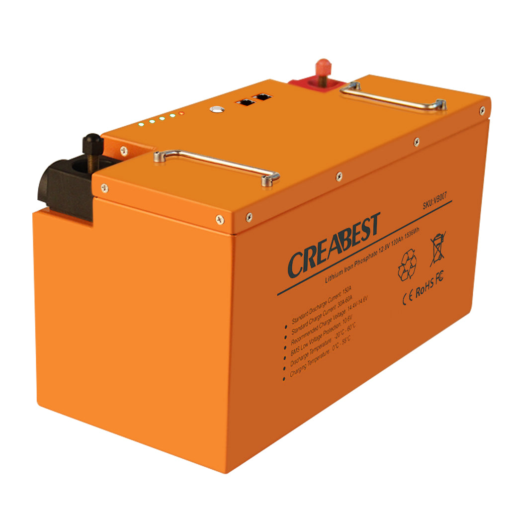 LiFePO4 Batterie/Akku 120Ah 12,8V für Wohnmobil Wohnwagen Camping Boot –  CREABEST-DE